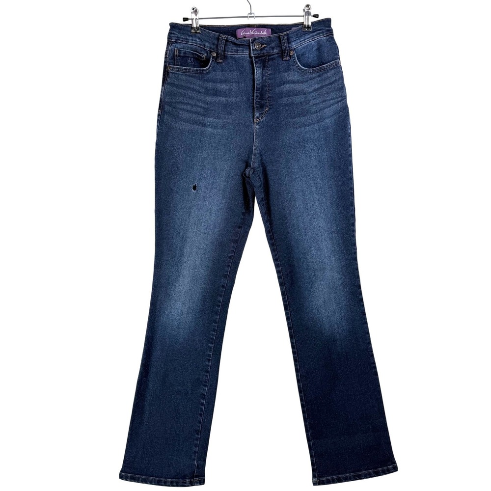 Gloria Vanderbilt Amanda Bootcut Jeans Women 6 Dark Wash Stretch Casual Classic‎